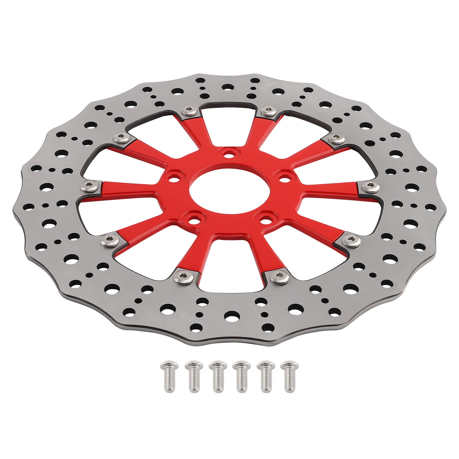 1PCS Floating 11.8 Front Brake Rotors for Harley-Davidson Softail 2015-2024 Red New Front Brake Disc Rotor Front Brake Rotor