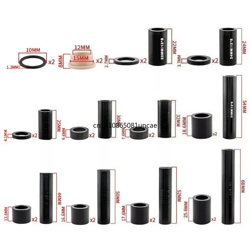 DU Bushing Shock Absorber Sleeve 22-68mm MTB Full Suspension Rear Shock Pivot Bearing Cycling Replacement Spare Parts
