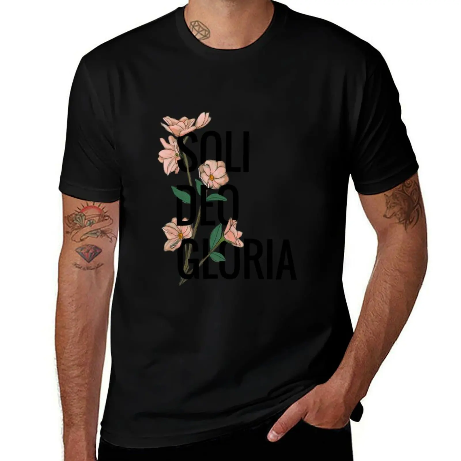 Soli Deo Gloria T-Shirt Active Sports Short Sleeve Cotton Shirt T-Shirt