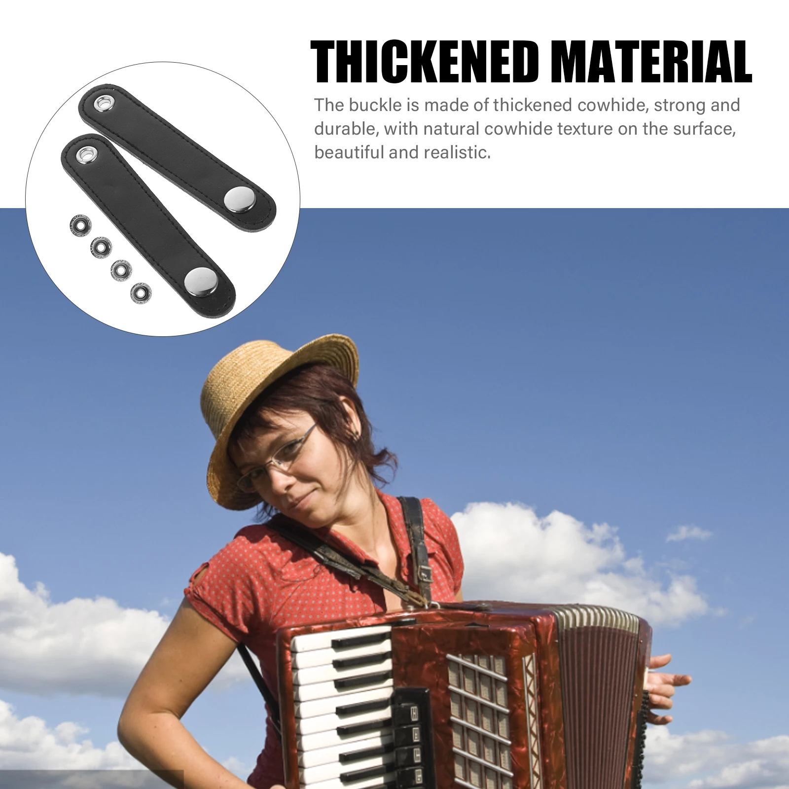 

Accordion Bellows Buckle Strap Fittings Black Universal Child Replace Old Broken Durable Premium Long Use Double Layers