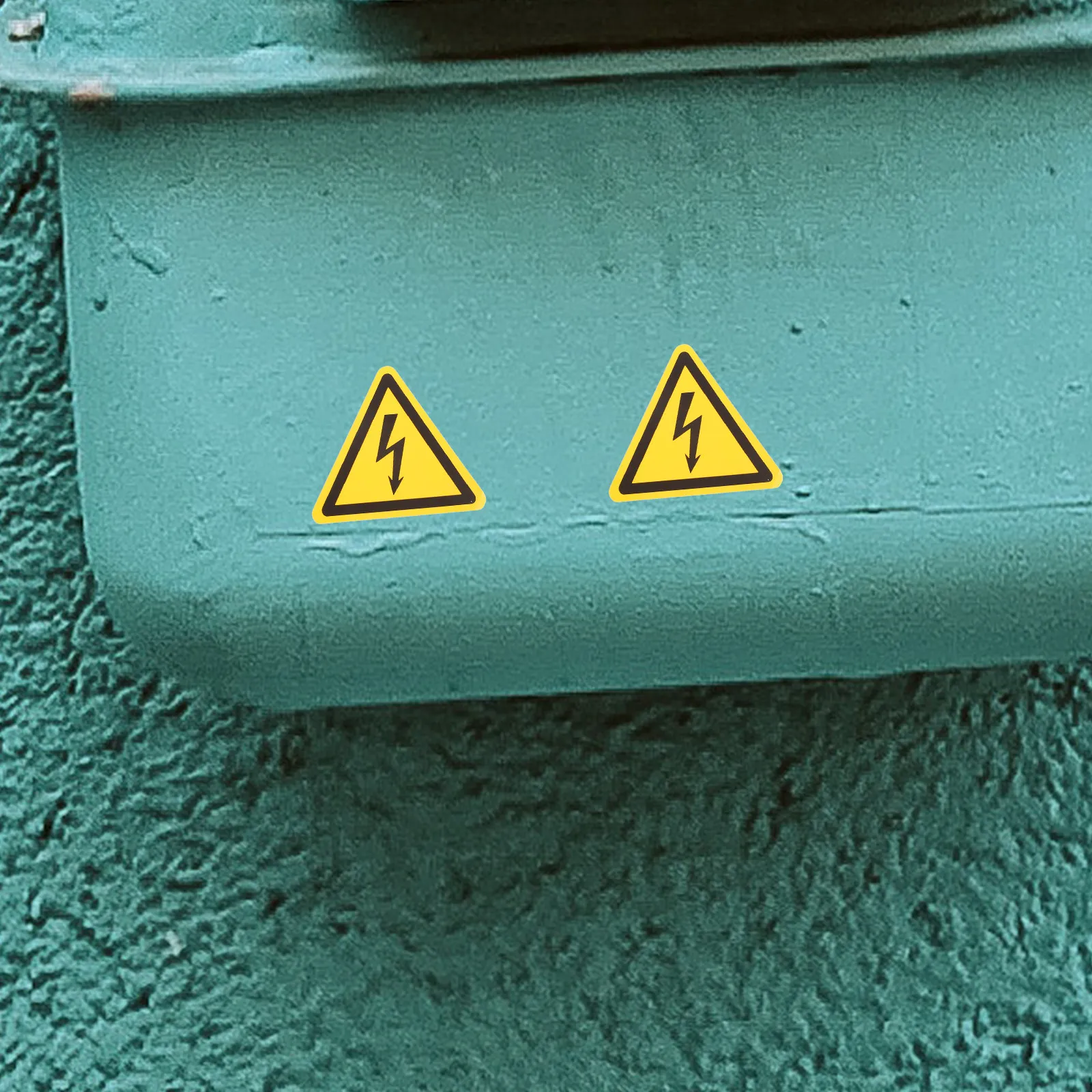 5Pcs Electric Shock Warning Sign Firm PVC High Voltage Sticker Safety Caution Label for Warning High Voltage Areas
