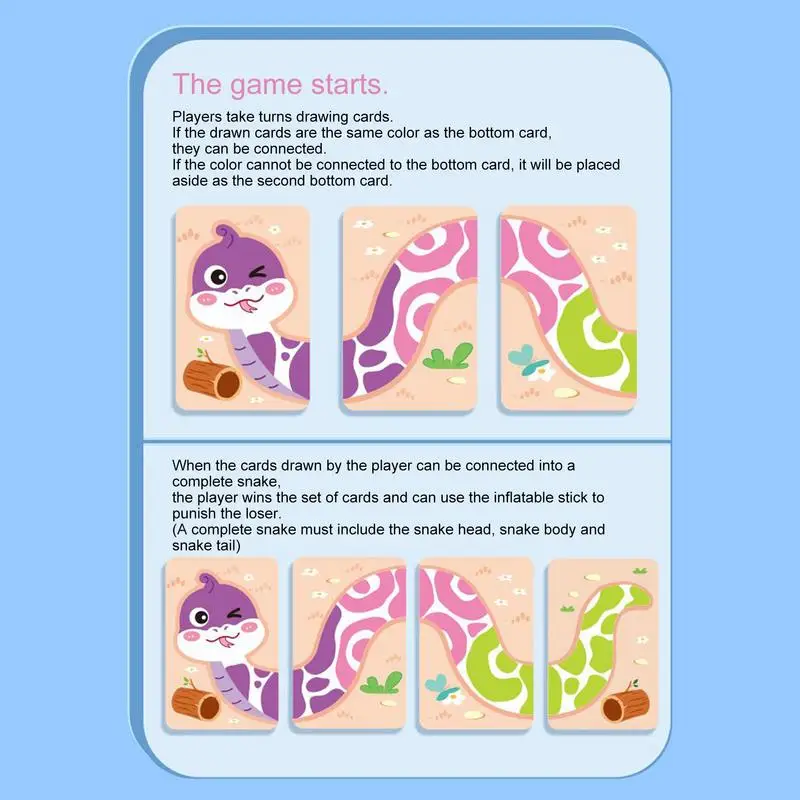 Puzzles en papier pour enfants, défi de chaîne de serpent, dessin animé interactif, activités d'apprentissage préscolaire, jeux de fête en famille pour enfants de 3 ans