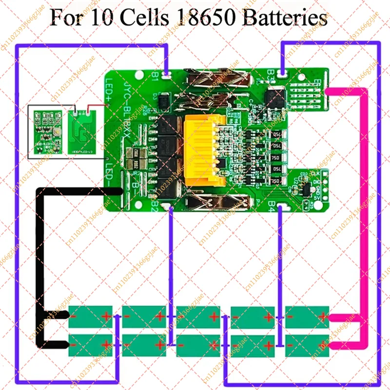 FY XB-BL1830 Lithium Battery PCBA BMS Charging Protection Circuit Board For 18V Li- Battery BL1860 Control Board - view 5
