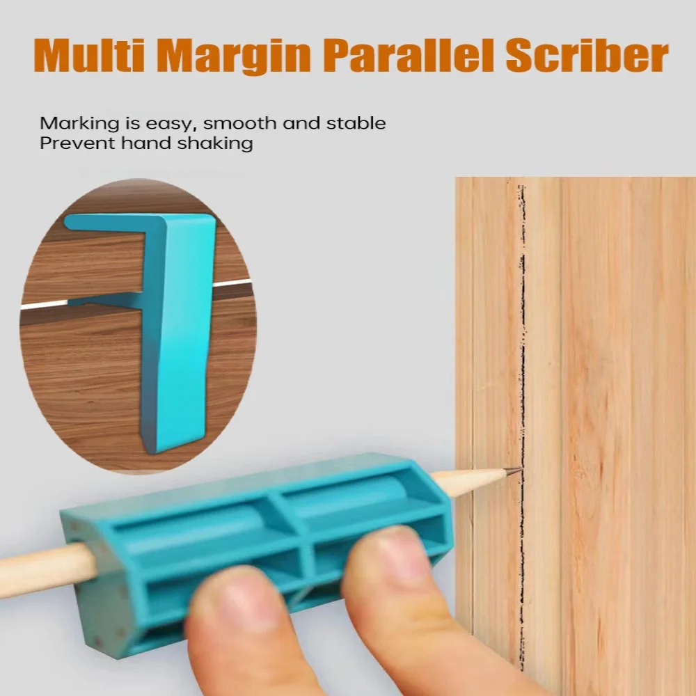 6/10/12/16/18/20mm Multi Margin Parallel Scriber Woodworking Wardrobe Board Marking Gauge Carpentry ABS Layout Dashing Device