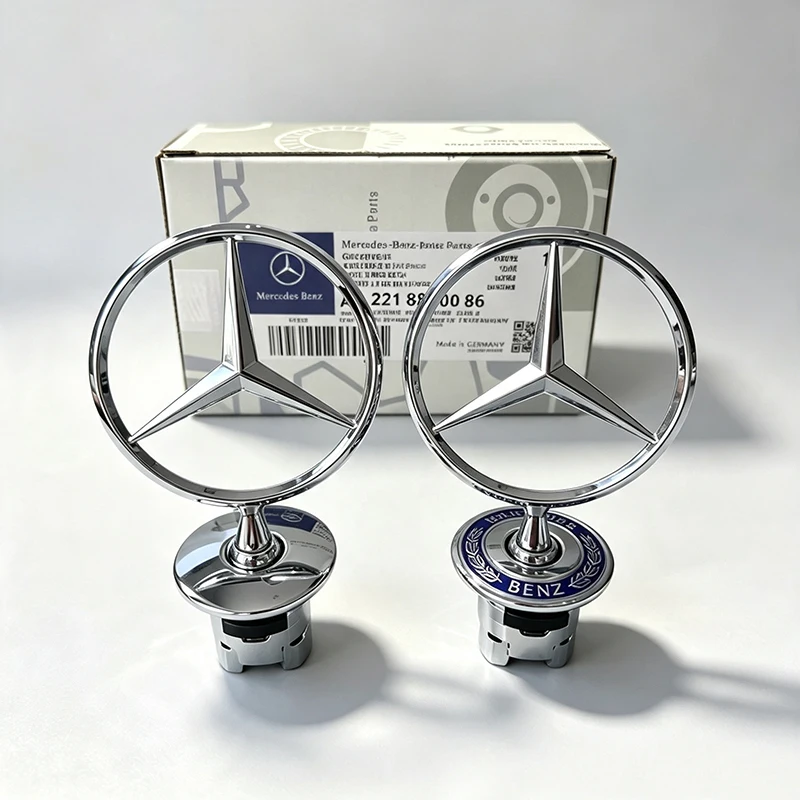Mercedes Benz Hood Star Ornament Front Bonnet Standing Emblem Metal Car Hood Badge for AMG W202 W203 W204 W208 W210 W220 W221 view 4