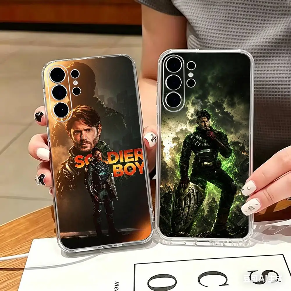 The Boys Soldier B-Boy Phone Clear Hard Phone Case For Samsung S25,24,23,22,21,10,9,Ultra,Plus,Lite Transparent Cover