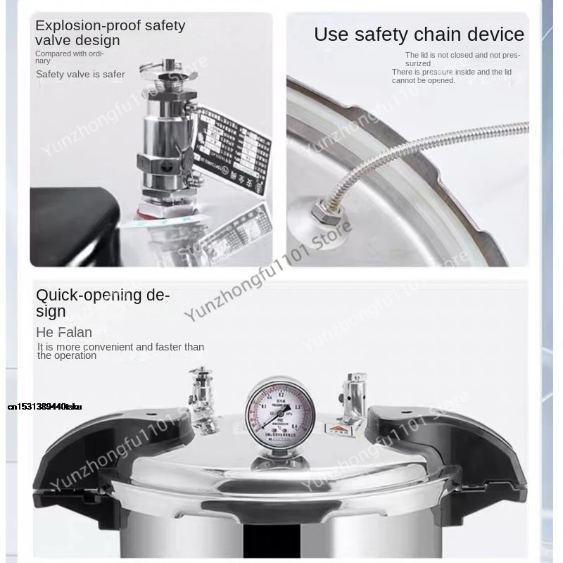 Useful 18L Portable High Pressure Sterilizer Stainless Steel Steam Sterilization Pot Automatic Sterilization Autoclave Pot