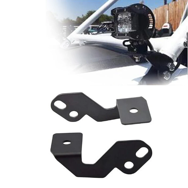 

Черные монтажные кронштейны для боковой стойки со светодиодными фарами для бездорожья, совместимые с кронштейном для боковой стойки Polaris RZR XP 800 900 1000.