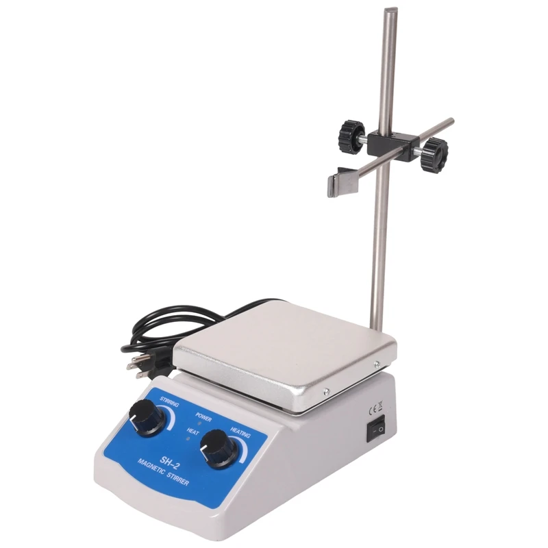 

Magnetic Stirrer Hot Plate With Thermometer,2000ML Mixing Capacity Magnetic Hotplate Stirrer With Stir Bar Stand US Plug