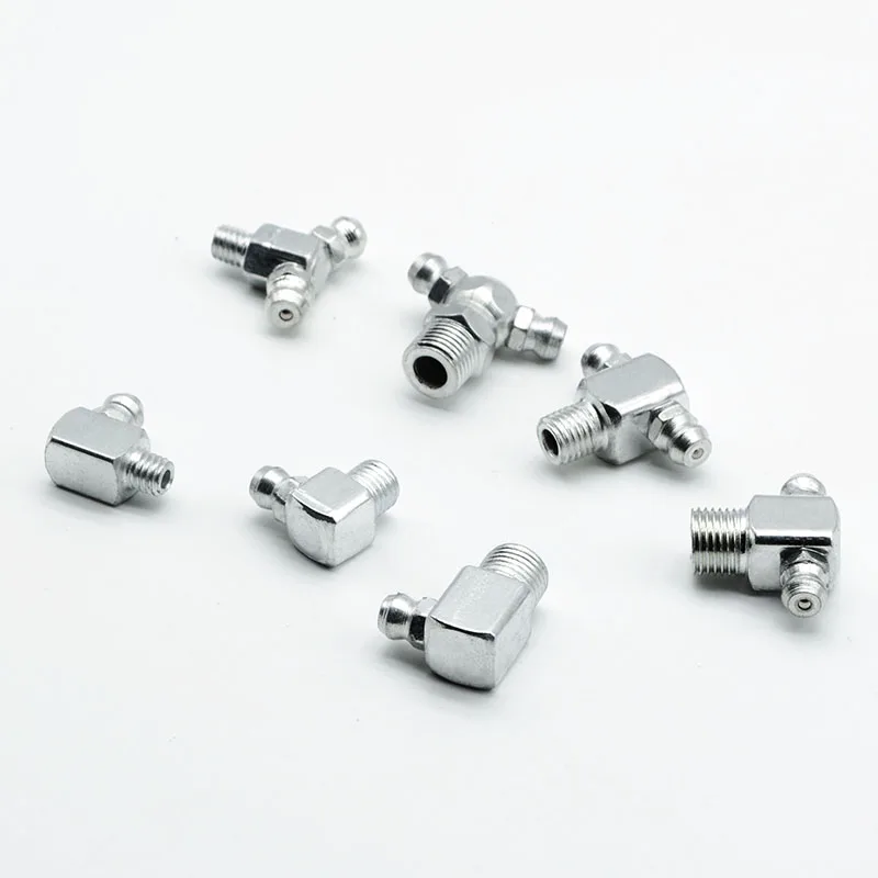 10PCS Double-Headed Grease Nipple Y-Type T-Type  90-Degree Right Angle