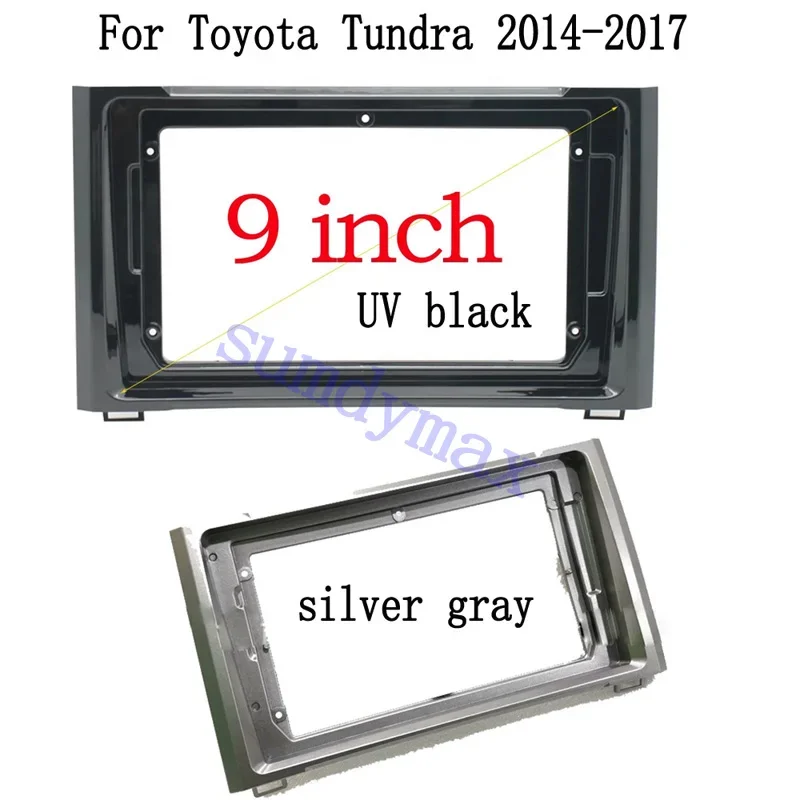 9 بوصة راديو السيارة الإطار Fascias لوحة الملاحة لتويوتا سيكويا تندرا 2014-2018 أندرويد شاشة داسك عدة فآسيا الإطار #1
