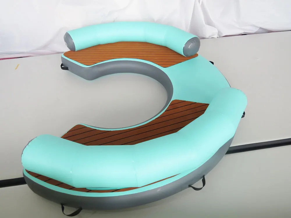 معدات لعب المياه الصيفية، جزيرة عائمة قابلة للنفخ من مادة PVC C Dock Jet Ski Swim Platform #4