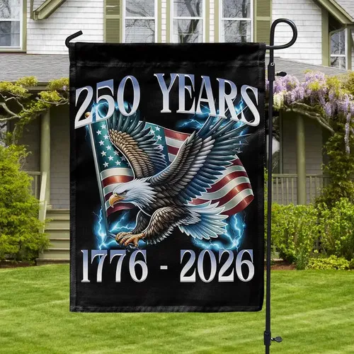 250 Years of Freedom Eagle USA Garden Flag, Patriotic 1776-2026,Independence Day ZZY