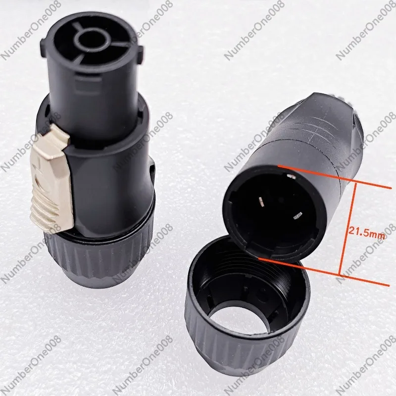 A84E-20Pcs 3Pins True Locking Connector Male Plug Jack NAC3FX-W NAC3MX-W PA66 Material IP65 Grade Waterproof