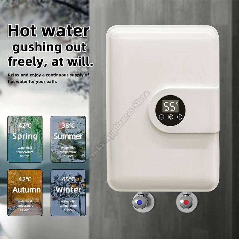Instant Tankless Hot Water Heater Smart WiFi Tankless Water Heater with Digital Display