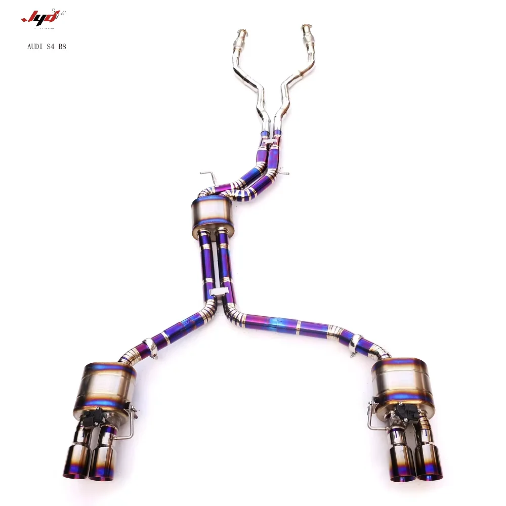 New Performance Titanium Catback Exhaust Cutout Valve Carbon Fiber Tips for  S5 B8 3.0T 2014+ 1 Year Warranty