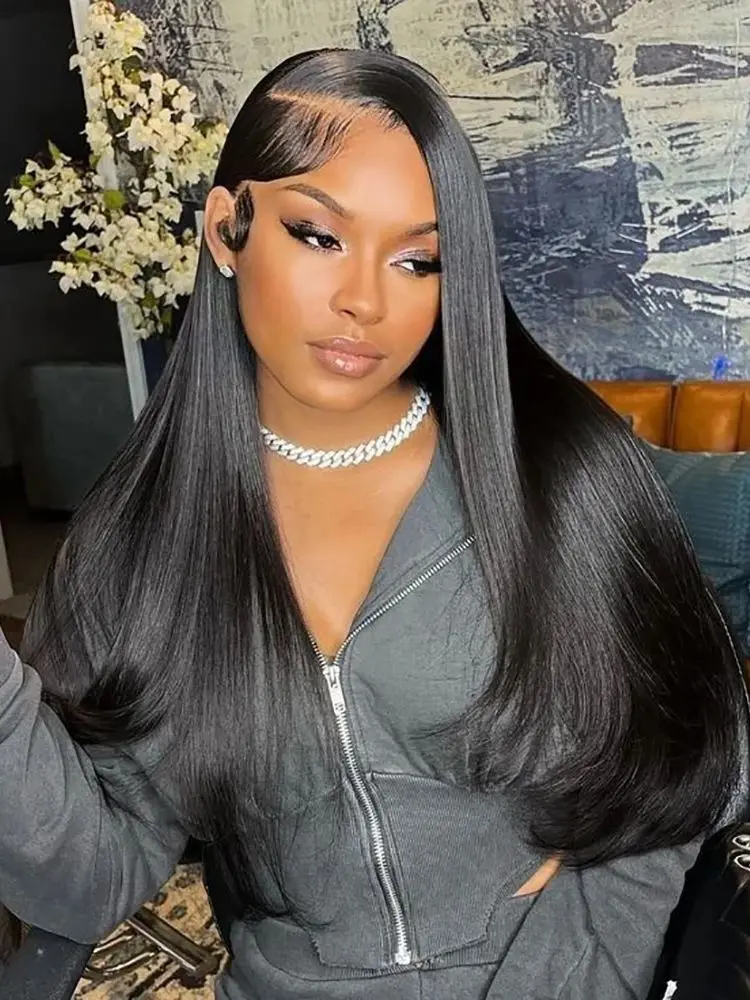 13X6 Lace Front Menselijk Haar Pruiken 30 Inch Rechte Menselijk Haar Pruiken Transparante Braziliaanse Pruiken Menselijk Haar Voor vrouwen Pre Geplukt - afbeelding 2