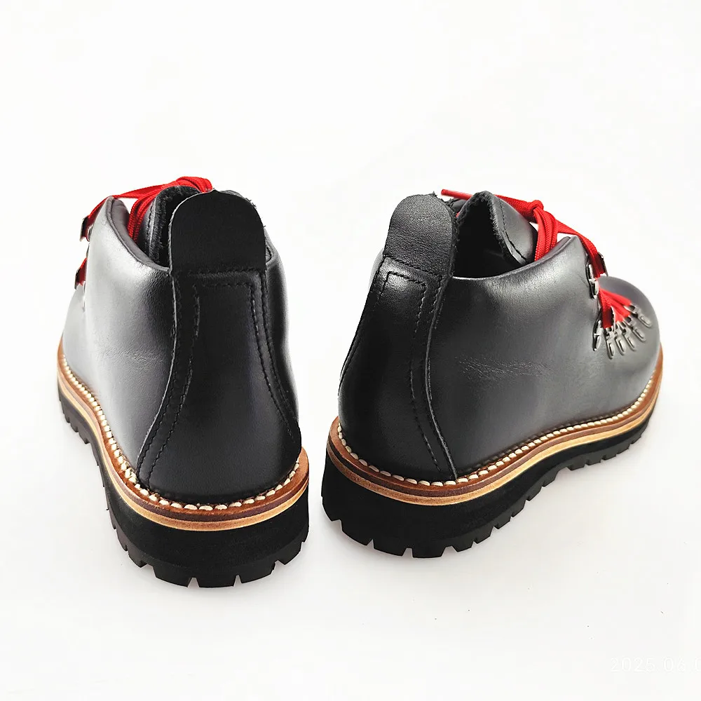 Botas de senderismo para hombre, hechas a mano con cuero genuino. | Botas de trabajo de combate con suela Goodyear, impermeables, antideslizantes y con cierre al tobillo, ideales para senderismo al aire libre.