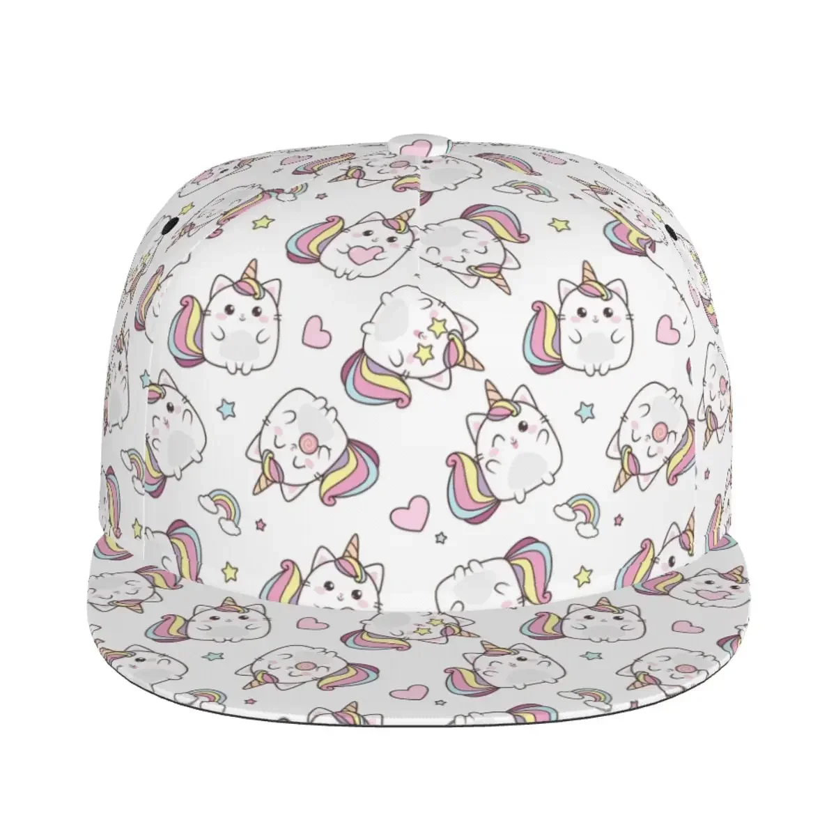 White Unicorns 3D Print Baseball Cap Casual Sun Hat Elegant Ethnic Style Fashion Stage Hip Hop Women Men