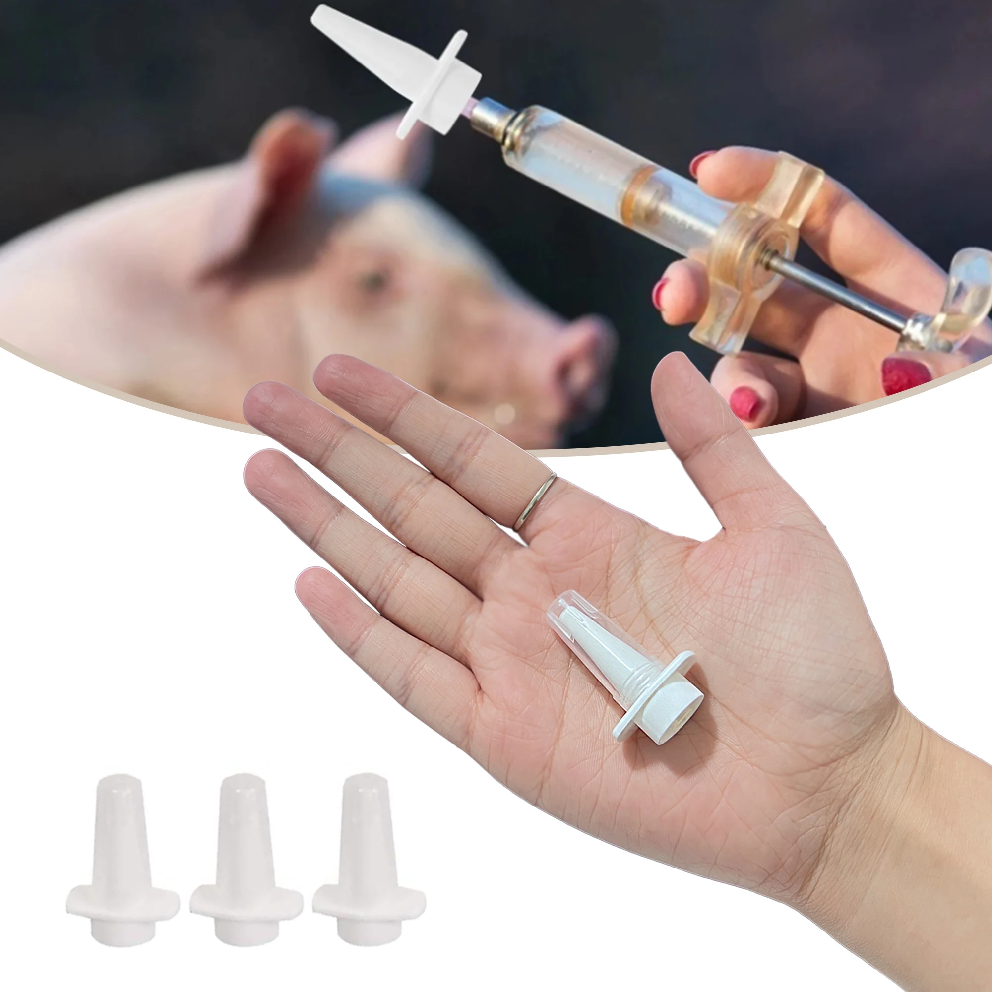 10 Pcs Pig Nasal Spray Vaccine Immunization Sprinkler Pigs Pseudo Rabies Nose Device Veterinary with Nasal Spray Head