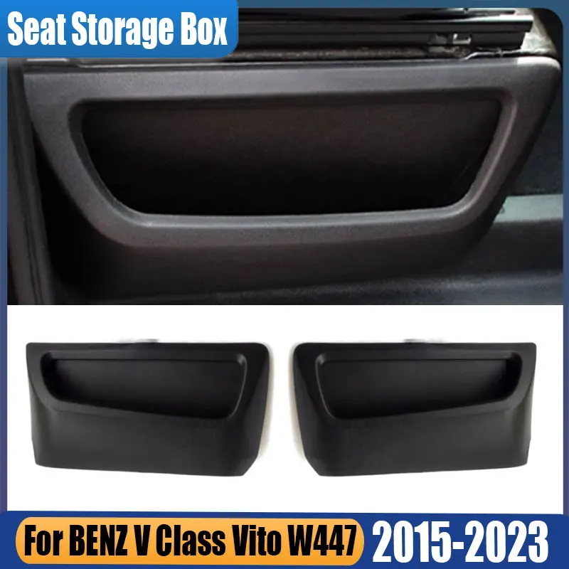 

For Mercedes-BENZ V Class Vito W447 Viano 2015-2023 Interior Accessories Left Right Seat Gap Side Storage Water Hold Box 2pcs