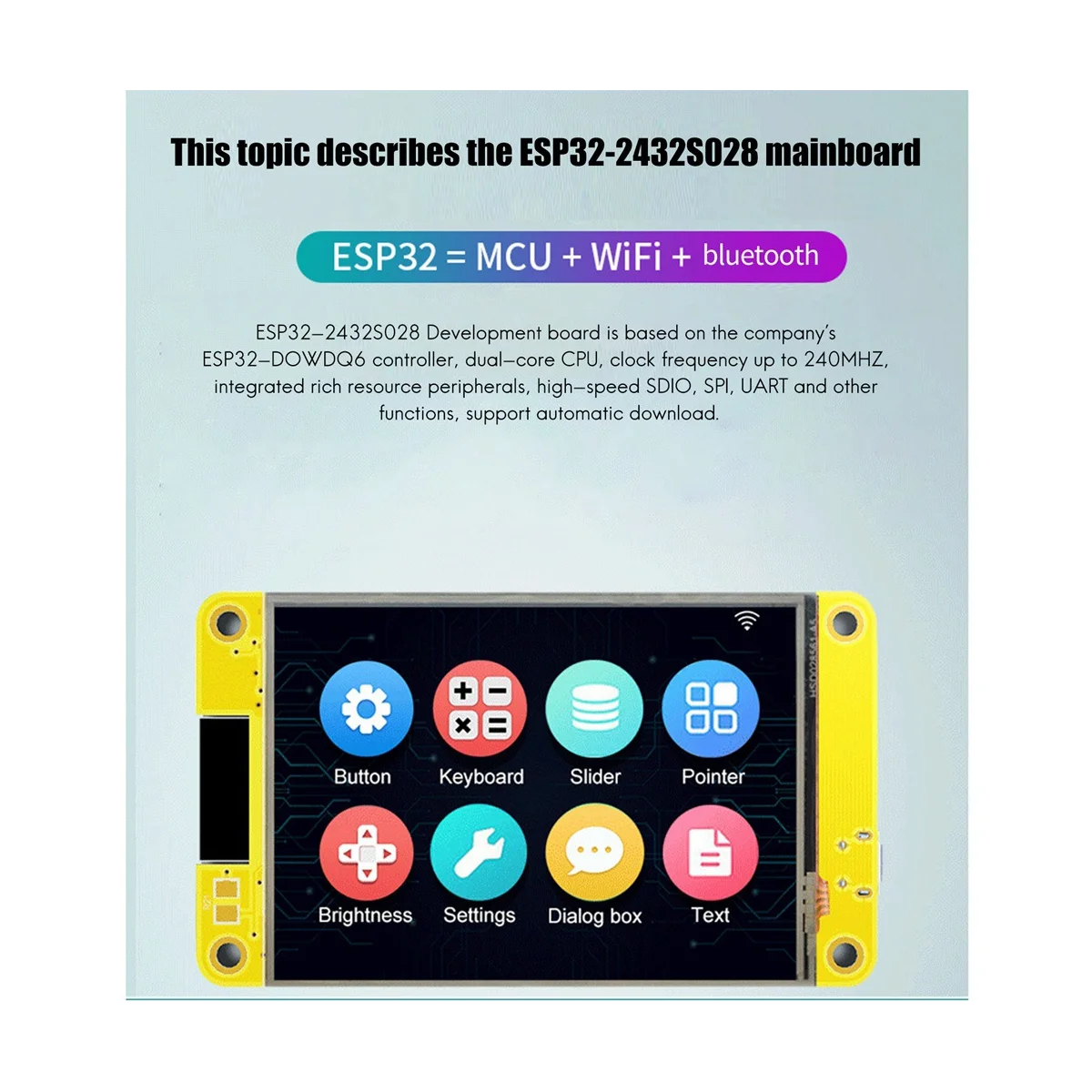 ESP32 Development Board WiFi Bluetooth 2.8 Inch 240X320 Smart Display TFT Module Touch Screen