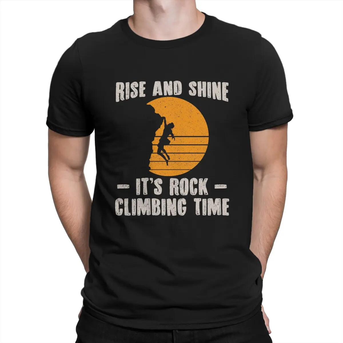 Rock Climbing Newest TShirt for Men Rock Climbing Climber3 Round Neck Basic T Shirt Personalize Gift Clothes Tops