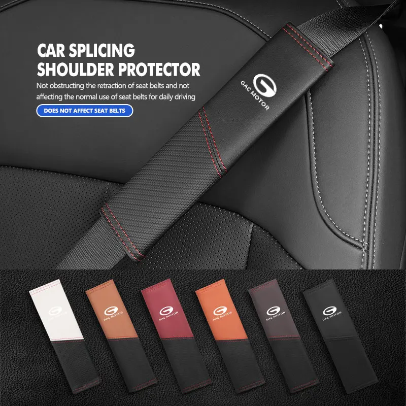 Car Safety Belt Adjustable Shoulder Strap Protector Pad For GAC MOTOR GS3 GS4 GS5 GS8 GA4 GA6 GA8 GE3 2016-2020 Aion S