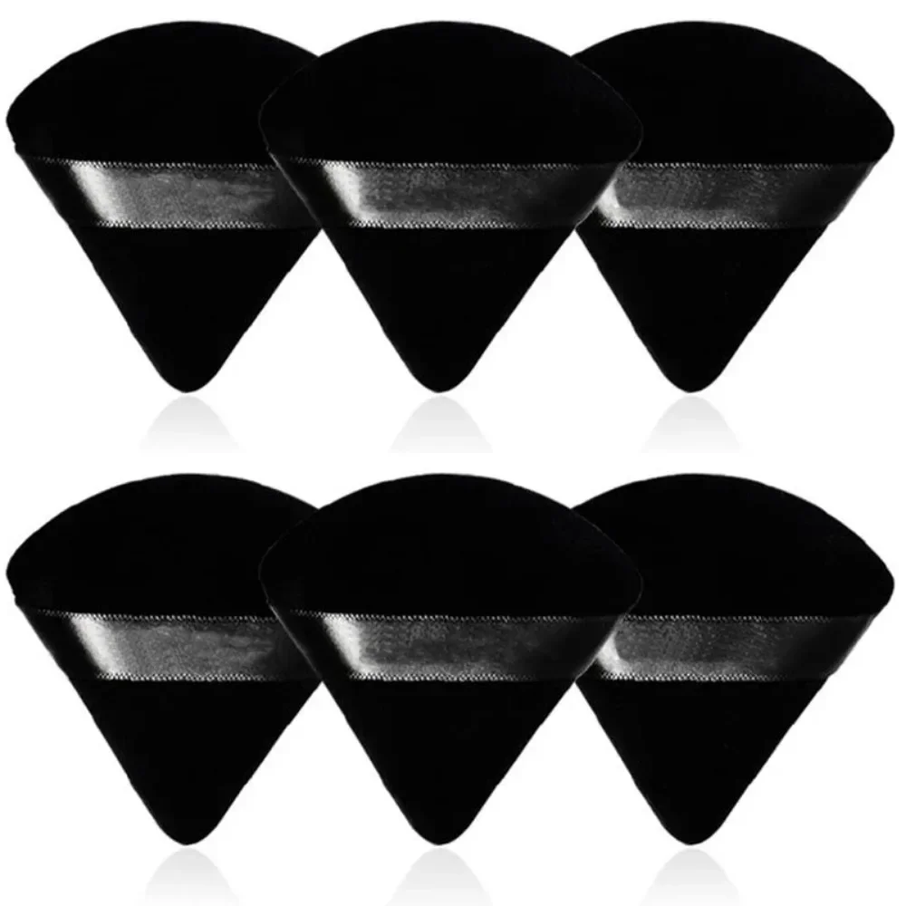 6Pcs Dreieck Puderquaste Gesicht Make-Up Schwamm Weichen Samt Kosmetische Puff Blender Schönheit Foundation Schwamm Make-Up Zubehör