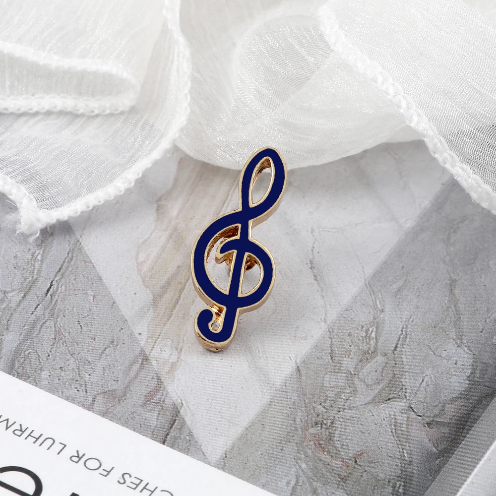 Fashion Musical Note Metal Enamel Pin Guitar Microphone Brooches Badge for Men Women Clothing Lapel Pins Creative Jewelry Gifts