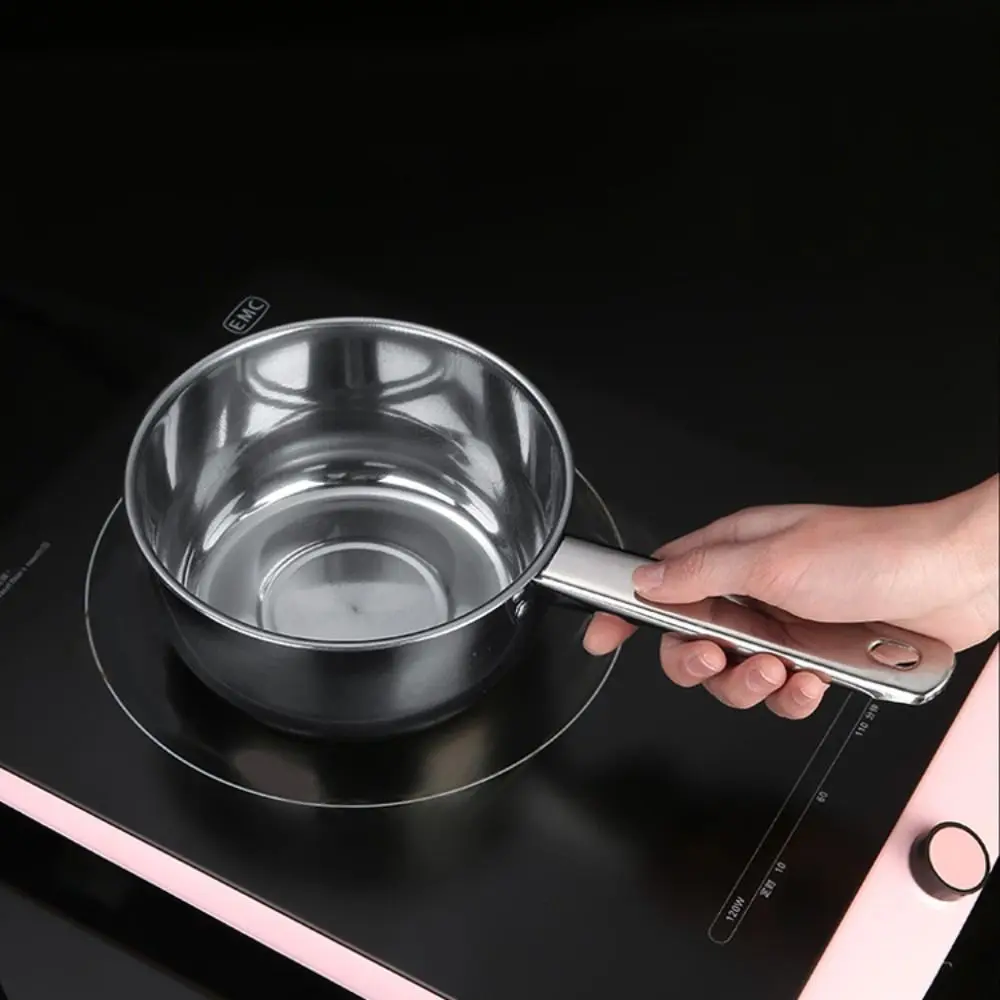 Durable Long Handle Stainless Steel Water Ladle Rustproof Thicken Water Scoop Pan Lightweight Milk Pot Soup
