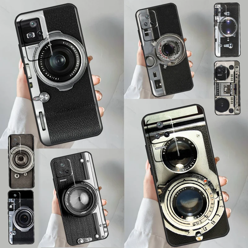 Retro Vintage Camera Case For POCO F5 M6 X6 Pro X5 X3 M5s F3 Xiaomi 14 Ultra 13 12 Lite 11T 12T 13T Pro Cover