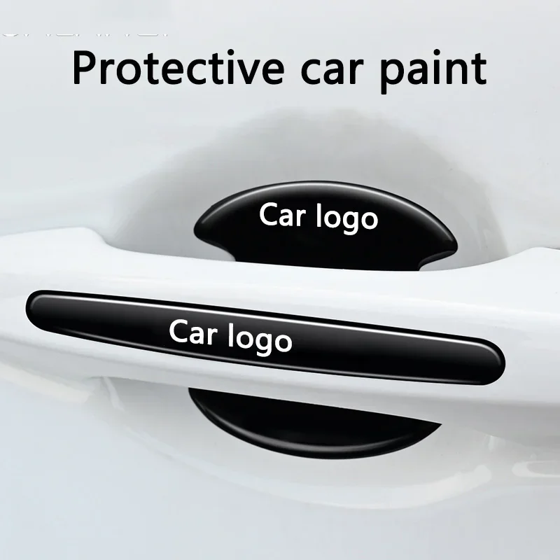 4/8Pcs Car Door Handle Anti-Scratch Protector Stickers Fit For Nissan X-Trail Qashqai Note Juke Sentra Patrol Almera Navara Leaf