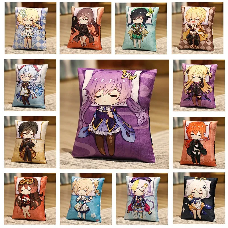 Genshin Impact Klee, Traveler & Yae Miko Same - Bonecas e colcha dupla face - Almofadas de pelúcia estilo jd;2