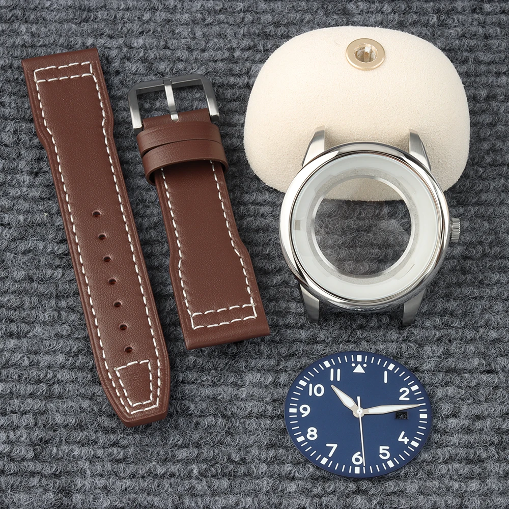 

NH35 Case Strap Dial 42.7mm For Mark XX Waterproof Men's Steel Watch Case Fit Seiko NH35 NH36 Movement 36mm Dial Green Luminous