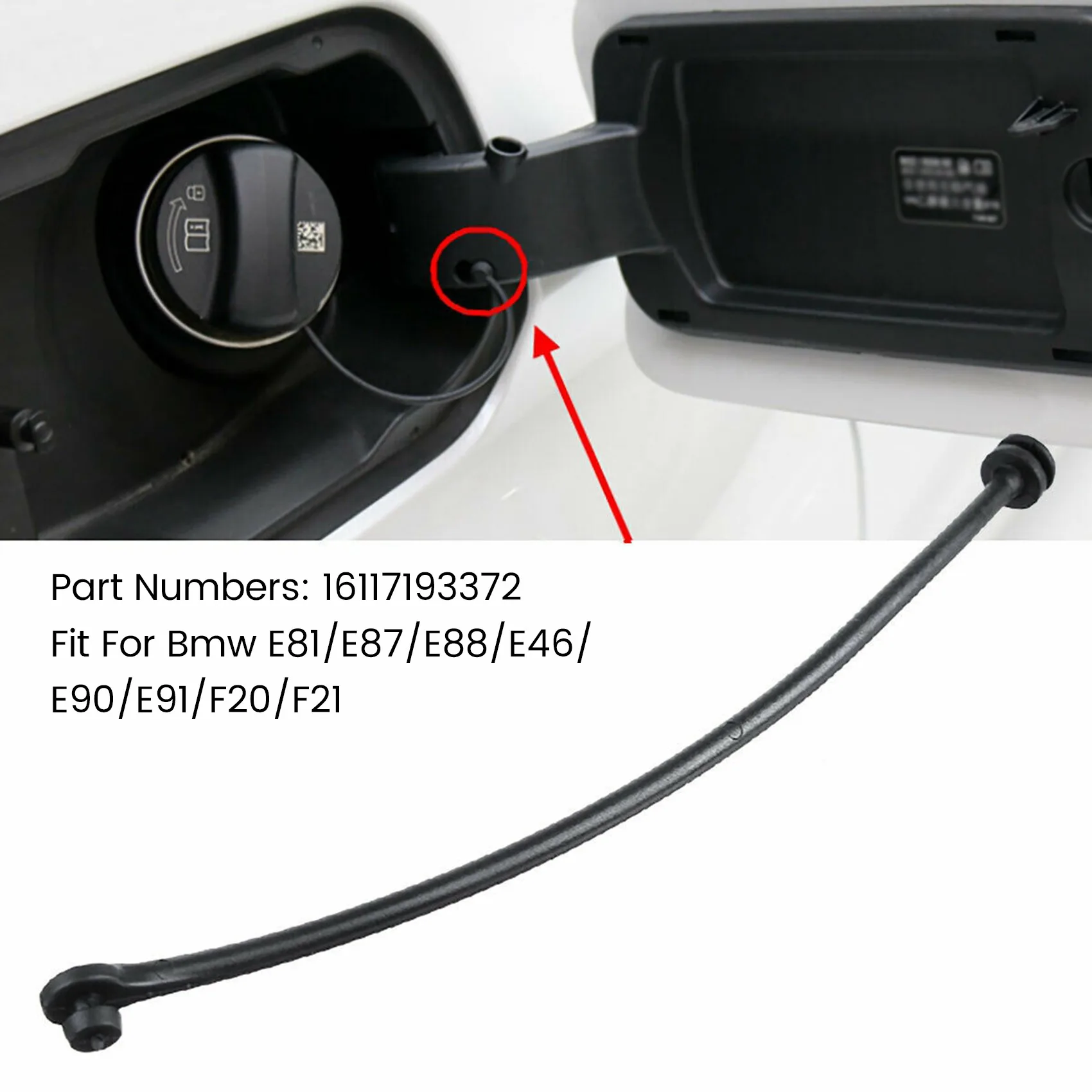 AED9-Fuel Tank Cap Cable Wire Car Replacing Replacement 16117193372 For BM WE81/E87/E88/E46/E90/E91