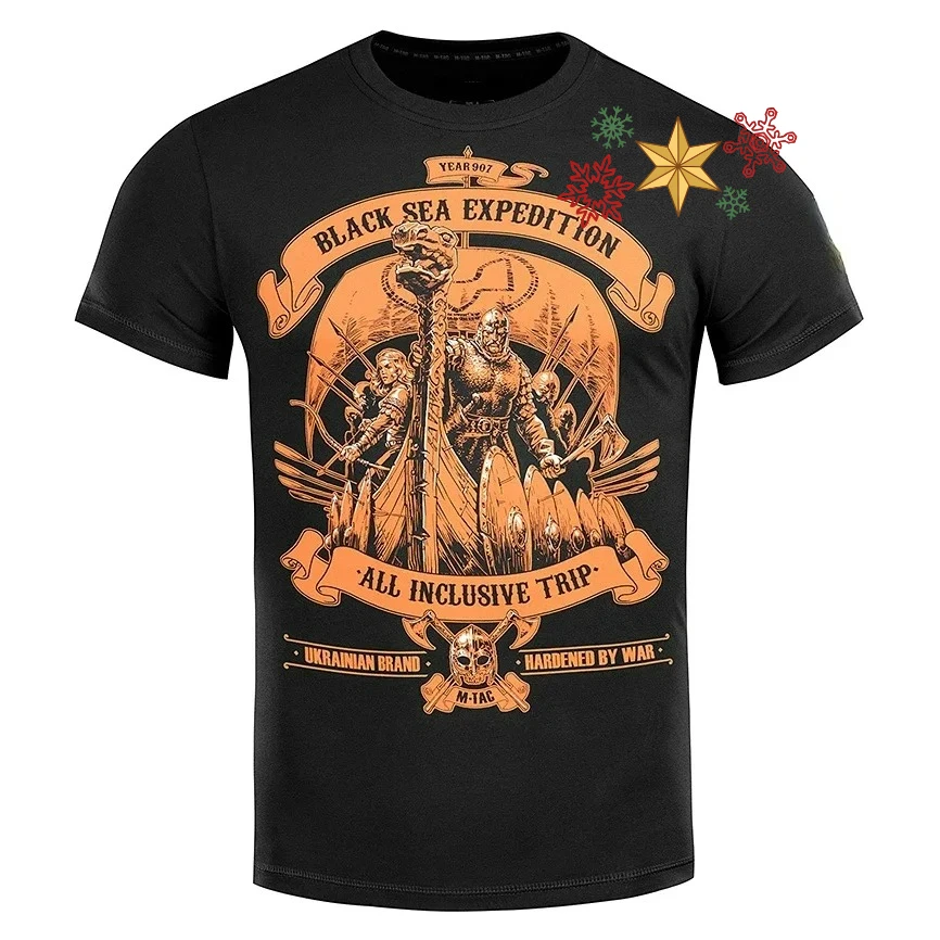 Black Sea Expedition Nordic Warriors Dragon Boat T-Shirt 100% Cotton O-Neck Short Sleeve Summer Casual Mens T-shirt Size S-3XL