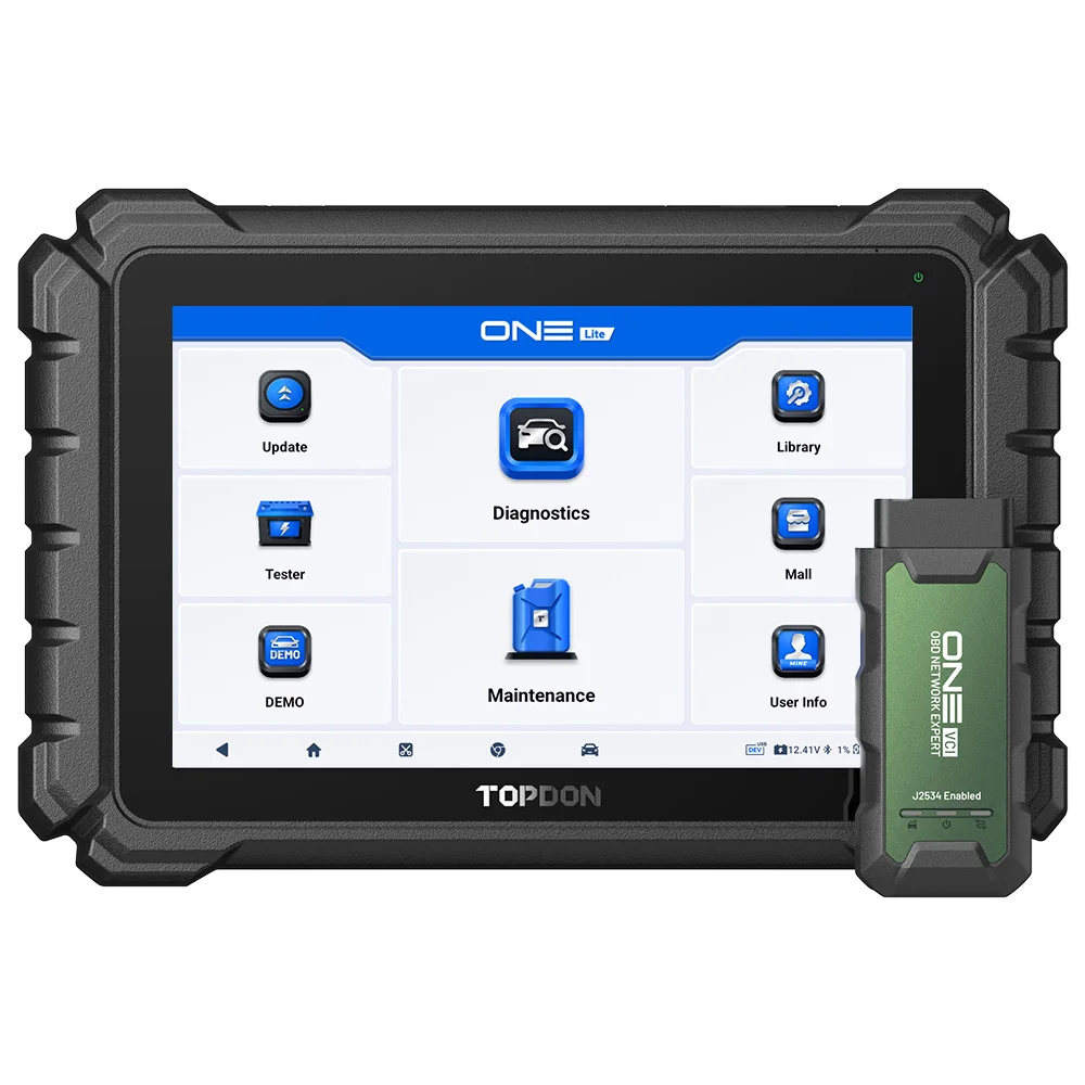 TOPDON ONE LITE Automotive OBD2 Scanner Volledige Systeem Auto Diagnose Tool 50 Reset CANFD DOIP ECU Codering Actieve Test FCA SGW VAG