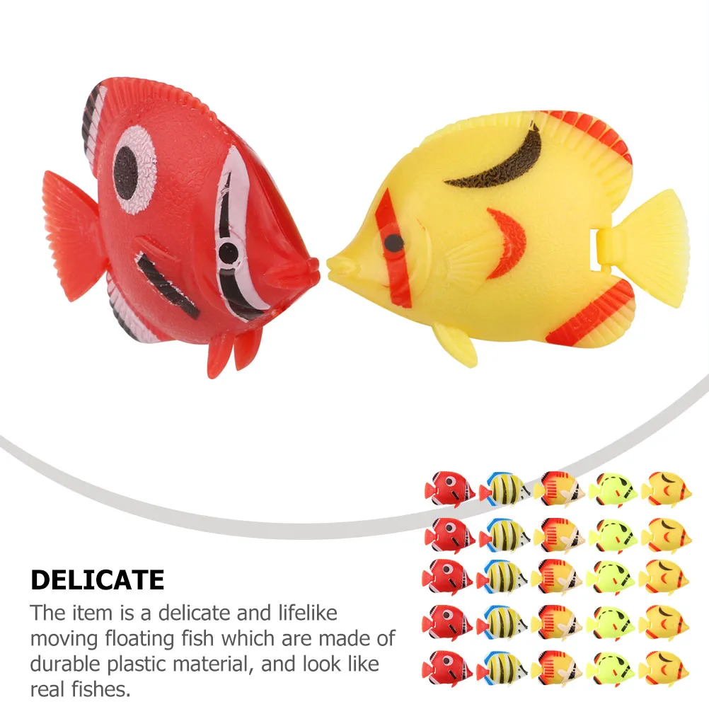 

25 PCS Take Bath Ornamental Fake Fish Aquarium Plastic Tropical Tank Accessories