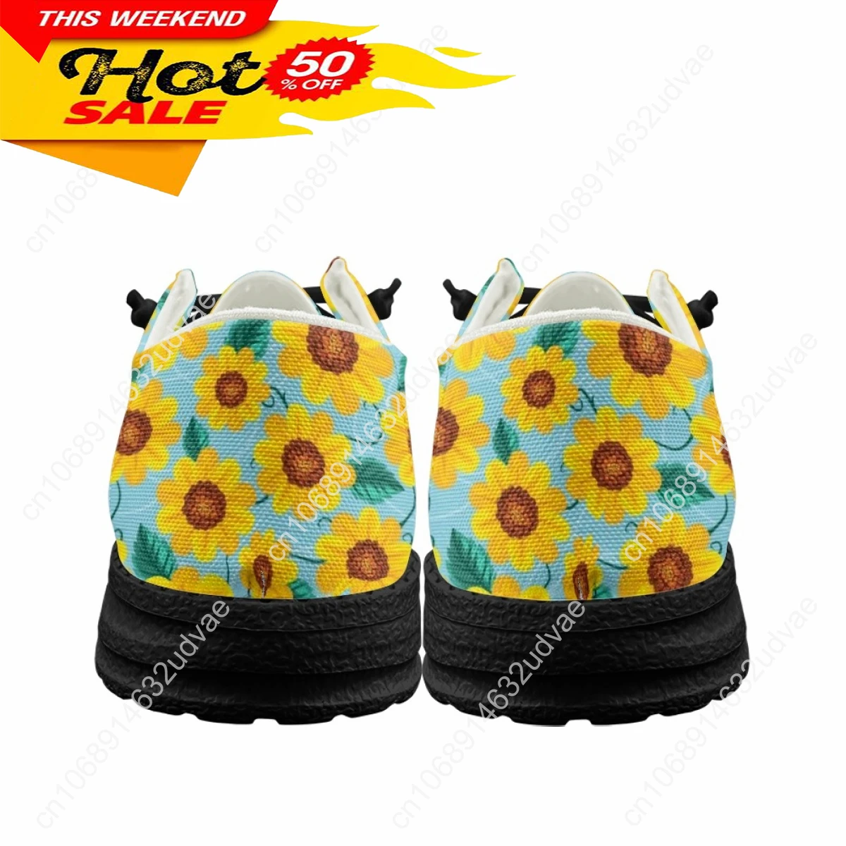 Fashion Flat Canvas Shoes Men Boat Shoes Art Design Sunflower Dude Shoes For Male Luxury Brand Business Loafers