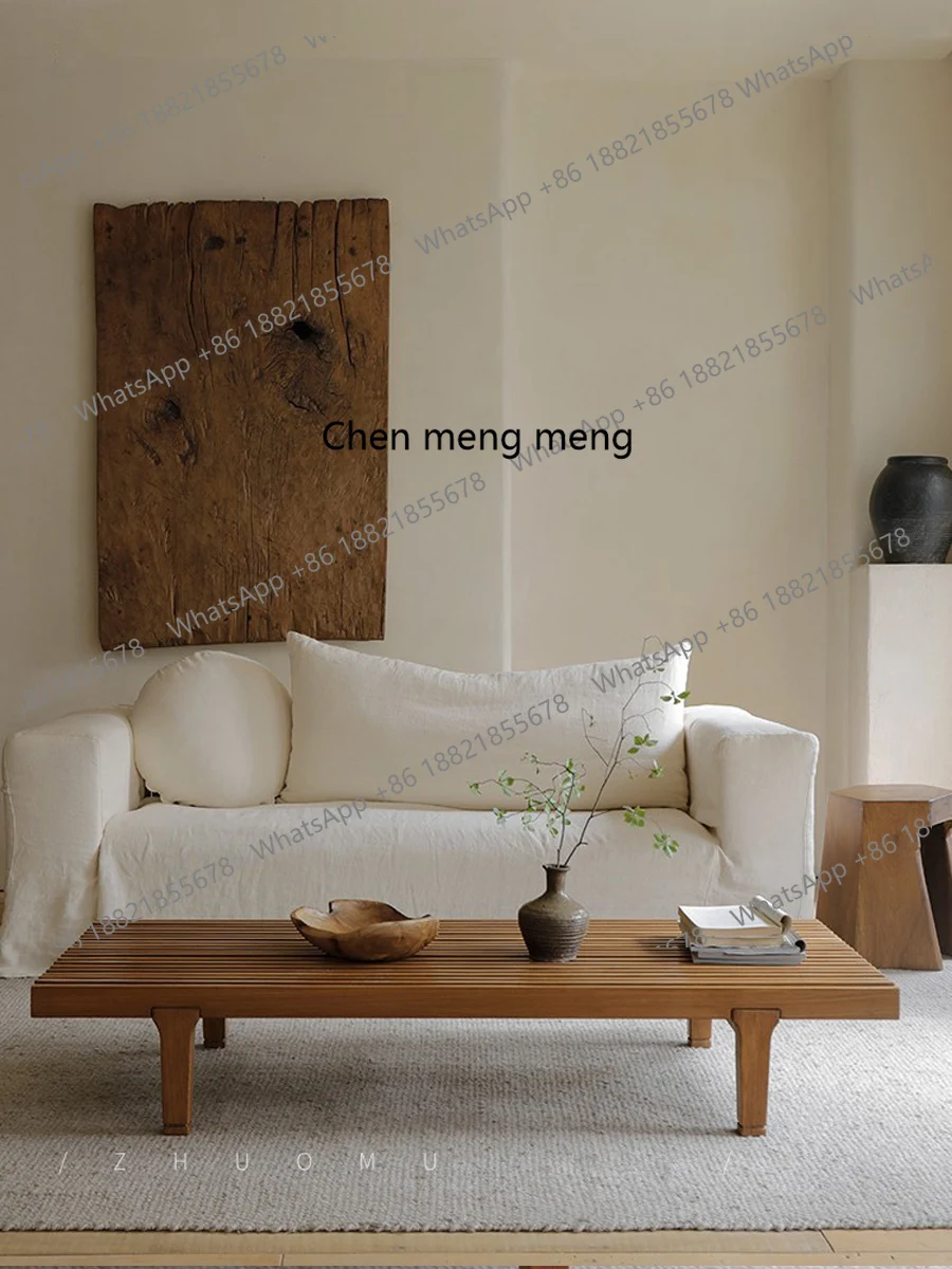 

Fence solid wood coffee table designer creative coffee table Japanese wabi-sabi medieval furniture