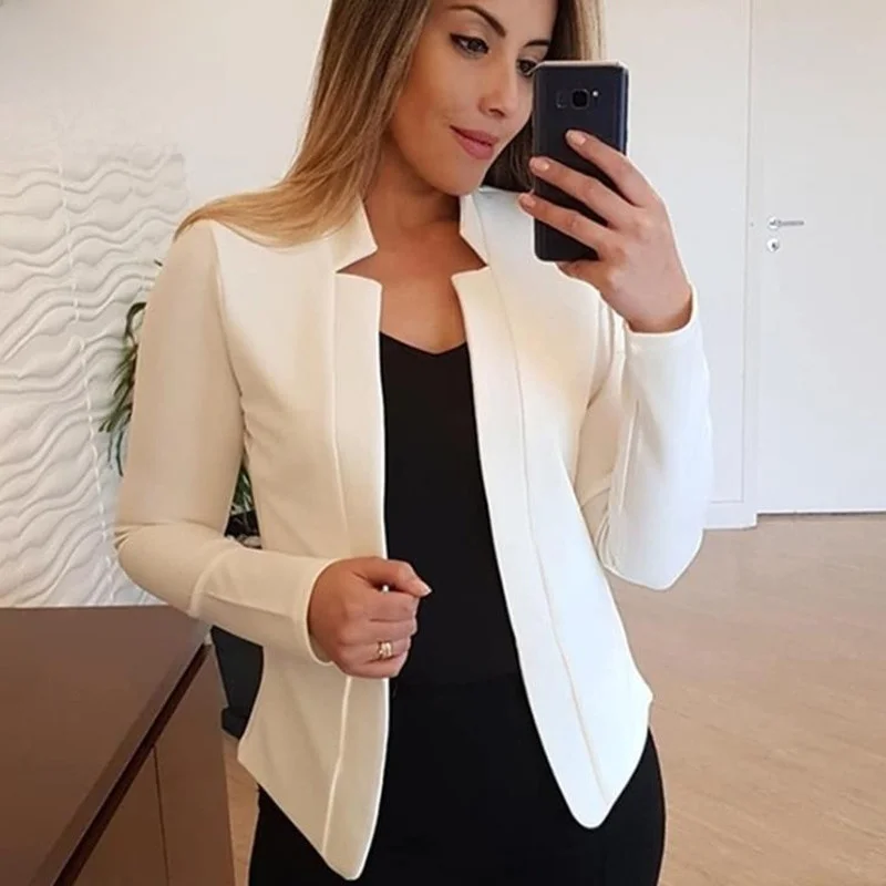 

plus Size Women's Suit Work Jaet for Big Ladies Autumn 2020 Collection Faionable And Sli Ladies Suit