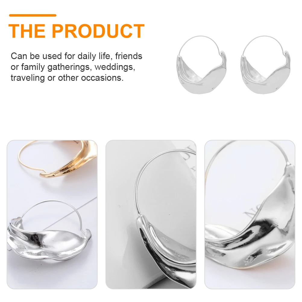 

Stud Dangle Earrings for Women Lightweight Women's Circle Alloy Small Hoop Miss
