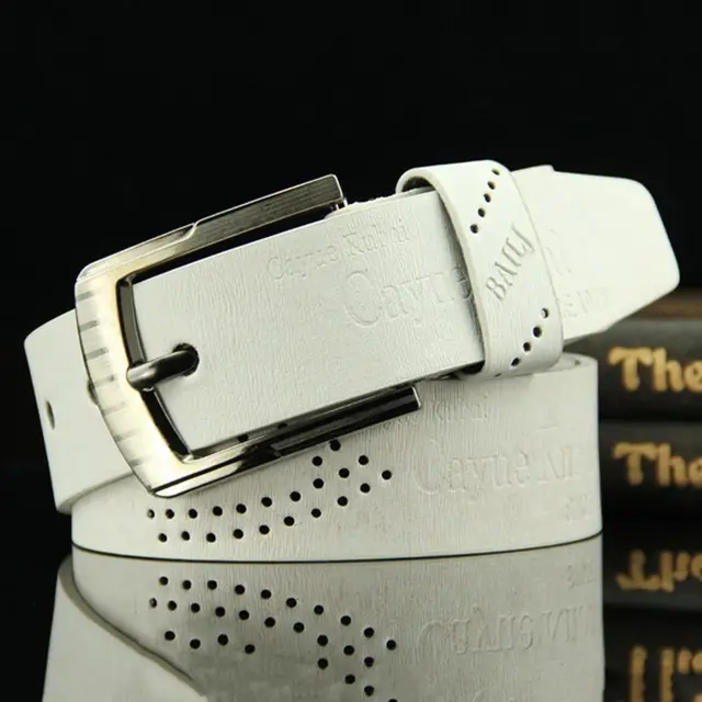 Durable Cowboy Leather Belt Casual Vintage Pin Buckle Waistband Pants Bands Men's Belt 3 Durable Cowboy Leather Belt Casual Vintage Pin Buckle Waistband Pants Bands Men's Belt 3