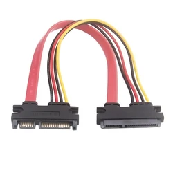 SATA 22 Pin Male To Female Sata Extension Cable SATA 3 III 22 Pin 7+15 Pin SATA Data Power Combo Extension Cable