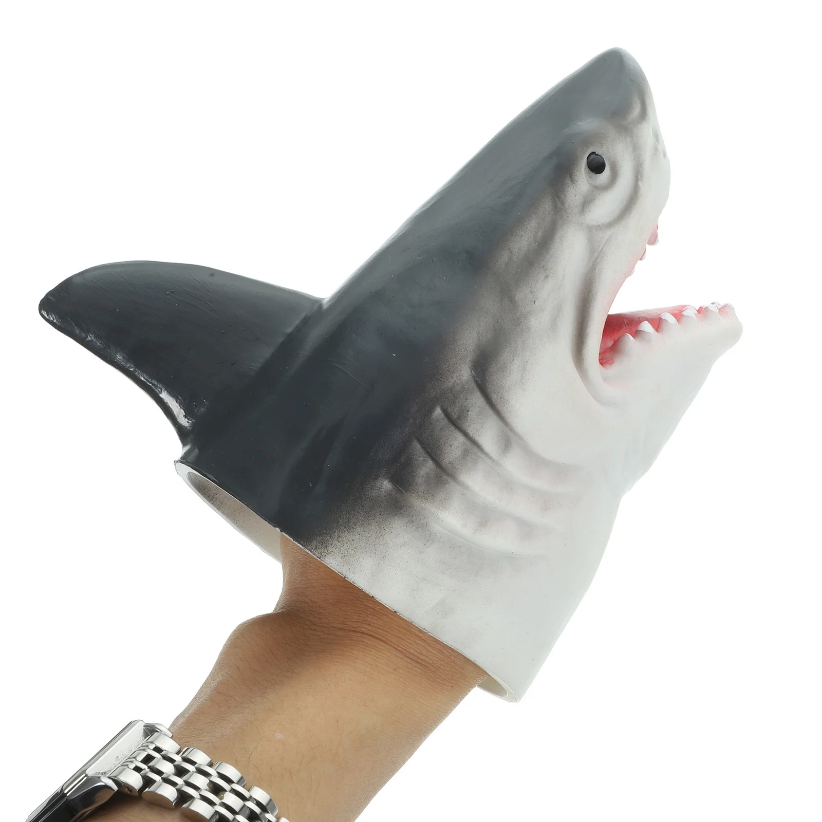Marionnette à main requin, 2 pièces, accessoire de jeu de rôle créatif pour enfants, éducatif, apprentissage précoce, jeu d'animaux, mordre les doigts, amusant