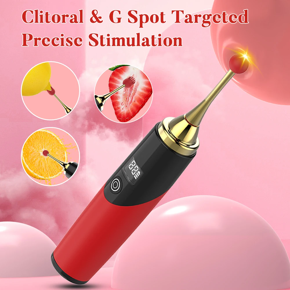 LCD Orgasm Pen Vibrator 12 Mode Vibrating G-Spot Female Clitoris Nipple Stimulator Portable Massager Adult Sex Toys For Women 18