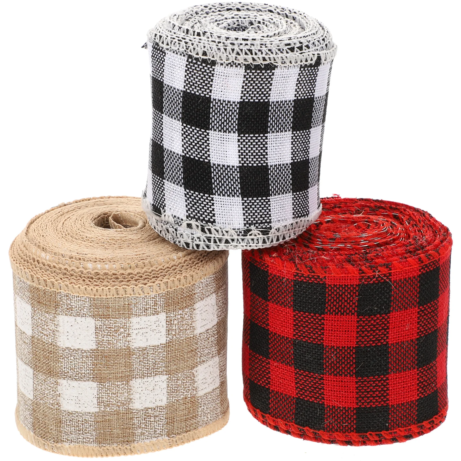 

3 Rolls Multi-Function Imitation Hemp Ribbon Cuttable Craft Ribbon for Presents Gift Packaging DIY Accessories