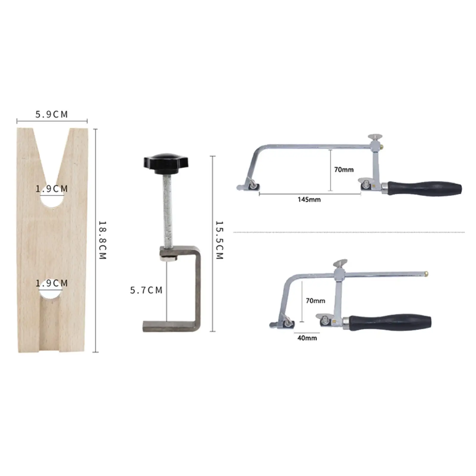 Jeweler's Saw Frame kit with Blades Adjustable Jewelers Wax Ring Precision Cutting Metal Saw Jewelry Making Tool