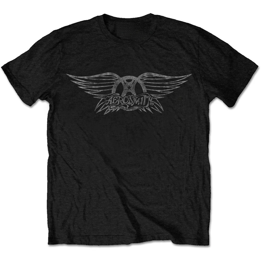 Vintage Logo Aerosmith Band T-Shirt Cotton Graphic Tee Men Women Summer Streetwear